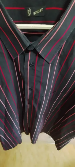 Camisa Hosiery rayas negra 4XL