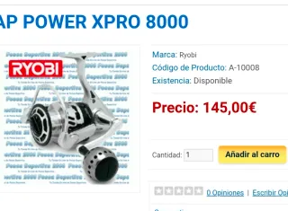Carrete Ryobi AP Power 8000