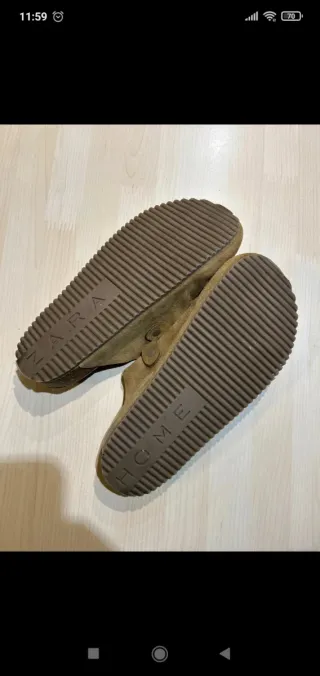 Zuecos Zara Home Talla 38 Marrones