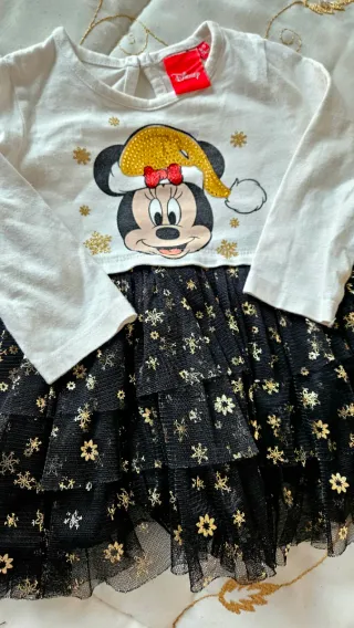 Vestido 6-9meses Minnie Mouse Disney Navidad