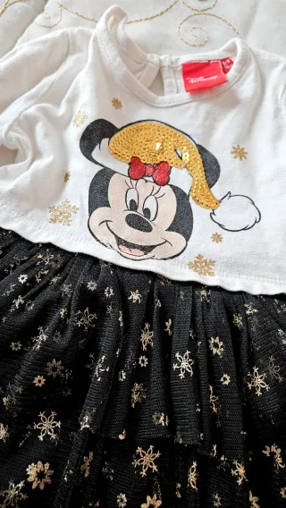 Vestido 6-9meses Minnie Mouse Disney Navidad