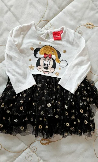 Vestido 6-9meses Minnie Mouse Disney Navidad