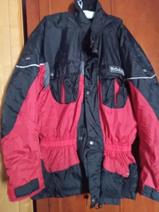 Chaqueta motera ROAD negra y roja