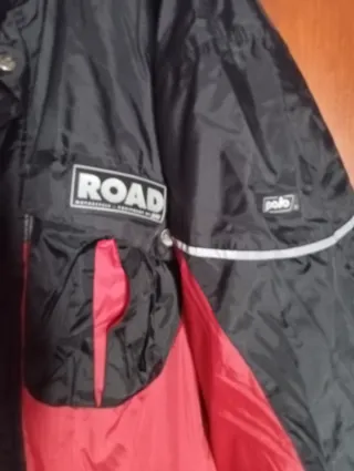 Chaqueta motera ROAD negra y roja