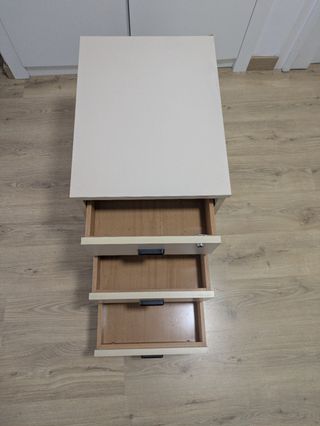 Cajonera metálica beige 3 cajones