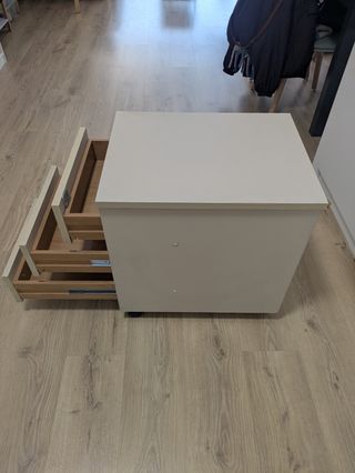 Cajonera metálica beige 3 cajones