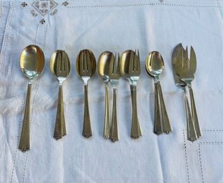 Cubertería Vintage Alpaca Plateada 225 piezas