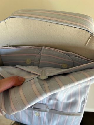 Camisa Segundo Barral Talla 43 Rayas Azul/Rosa