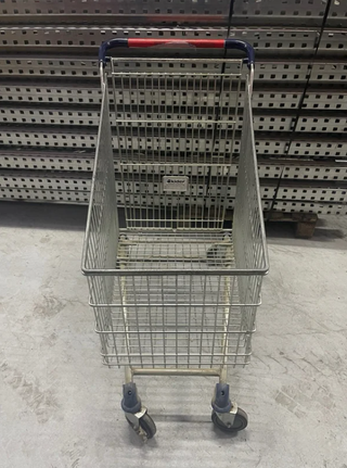 Carrito de la compra metálico