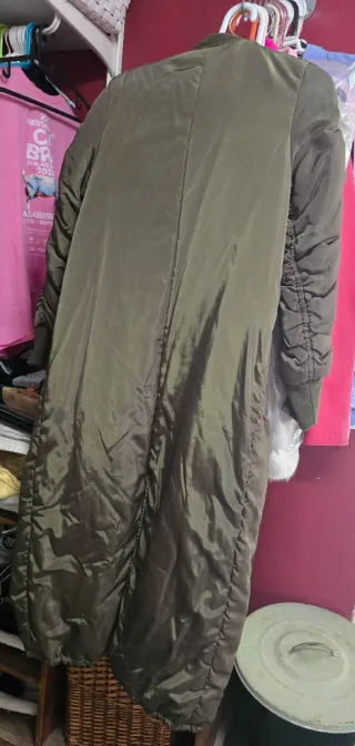 Abrigo acolchado largo Oxigene verde