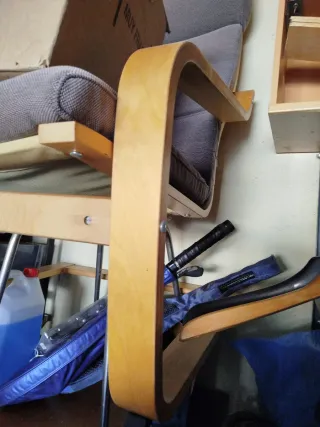 Sillón relax Ikea madera y tela