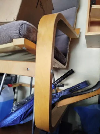 Sillón relax Ikea madera y tela