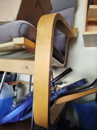 Sillón relax Ikea madera y tela