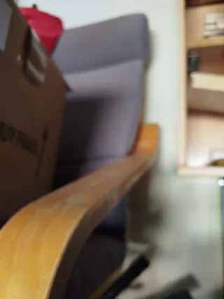 Sillón relax Ikea madera y tela