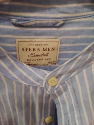Camisa Sfera cuello mao rayas L