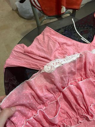 Traje Flamenca Rosa Volantes