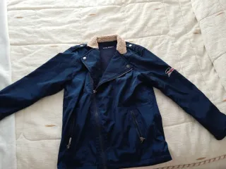 Abrigo niño Little Style azul sin estrenar