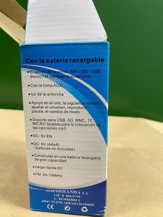 Reproductor MP3 Sanda SD-7133 Radio FM