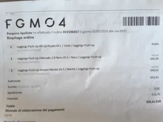 Leggings Push Up FGMO4 Merlot XS-S