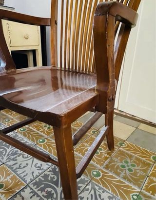 Silla vintage de madera