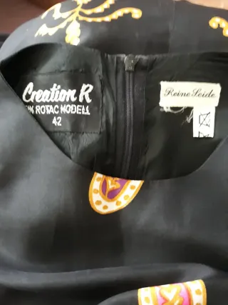 Vestido largo Reina Leide seda estampado