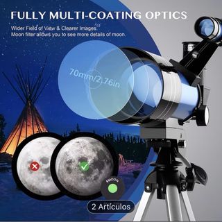 Telescopio Blanco con Soporte Móvil