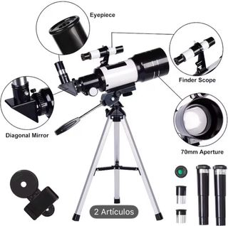Telescopio Blanco con Soporte Móvil