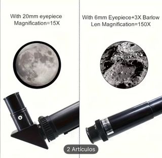 Telescopio Blanco con Soporte Móvil