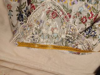 Vestido de fallera con manteletas, zapatos, cancan