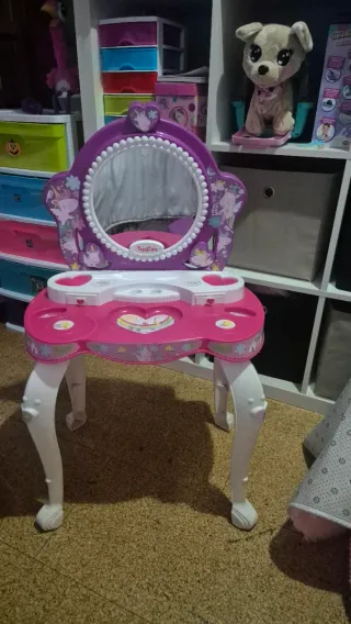 Tocador infantil unicornio rosa