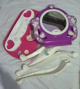 Tocador infantil unicornio rosa