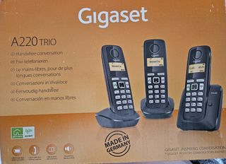 Gigaset A220 TRIO Teléfono Inalámbrico Negro