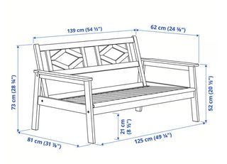 Sofá 2 plazas IKEA exterior