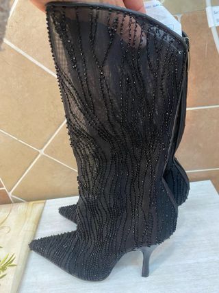 Sergio Rossi stivali gioiello neri