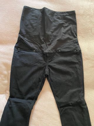 Pantalones premamá Skinny Talla 38 Azul, negro