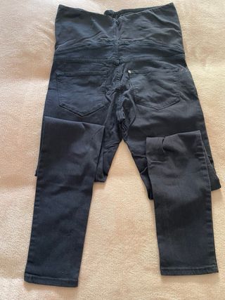 Pantalones premamá Skinny Talla 38 Azul, negro