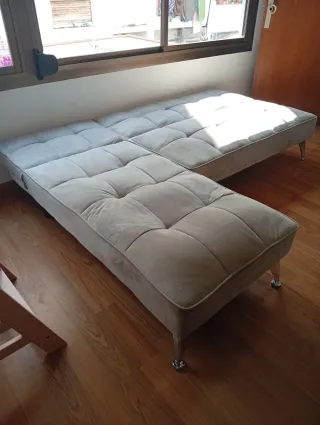 Sofá Cama Chaise Longue Gris. Mirar bien medidas!