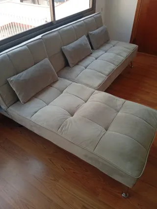 Sofá Cama Chaise Longue Gris. Mirar bien medidas!