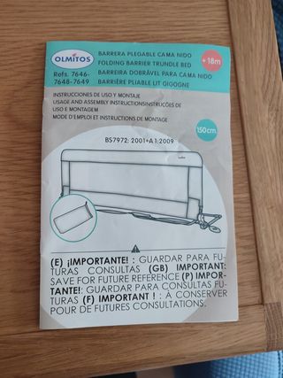 Barrera de Cama Infantil