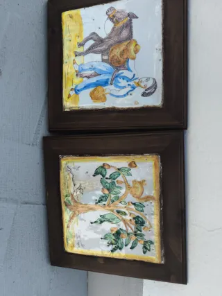 Cuadros de cerámica y madera