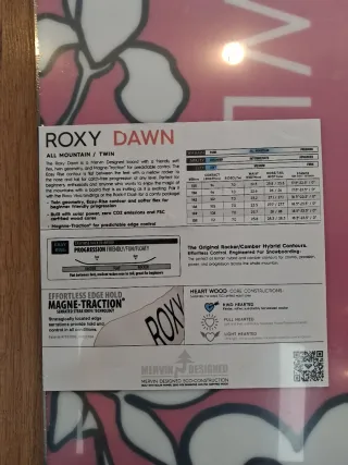 Tabla Snowboard 142 Roxy DAWN CYNTHIA ROWLEY