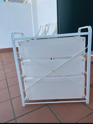 2 Armarios de 3 cajones plástico y metal POR 25€