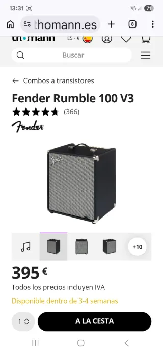 Amplificador Fender Rumble 100W