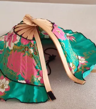 Sombrero abanico Tailandia floral