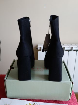 Botines negros tacón plataforma talla 41