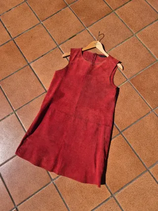 Vestido Zara Piel Burdeos