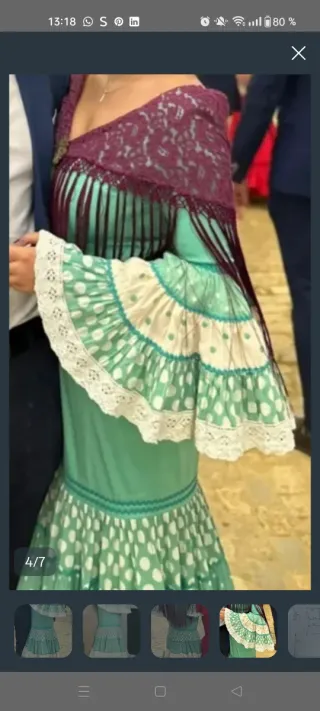 Traje de flamenca talla 38