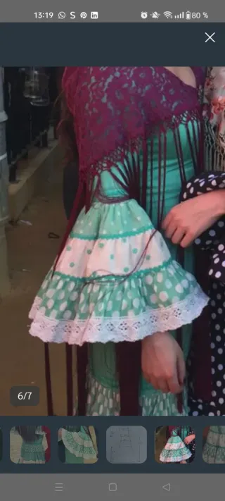 Traje de flamenca talla 38