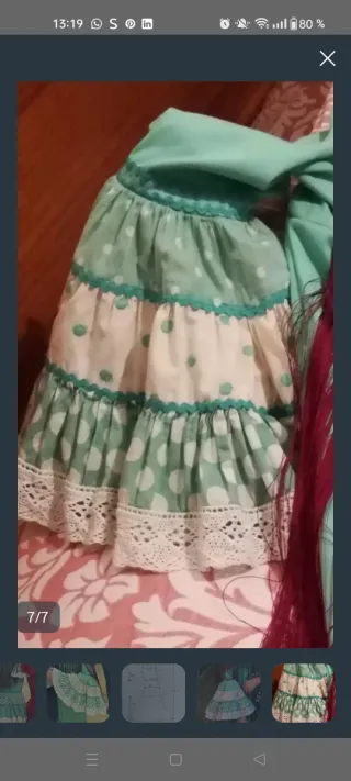 Traje de flamenca talla 38