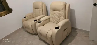 Sillón Reclinable Beige 360°